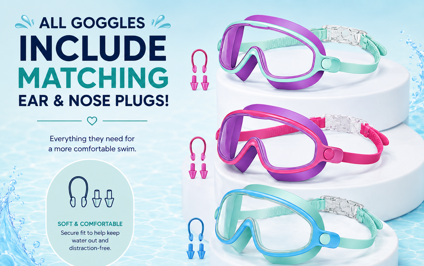 ZAFSwim™ Kids Swim Goggles | Leak-Proof & Anti-Fog