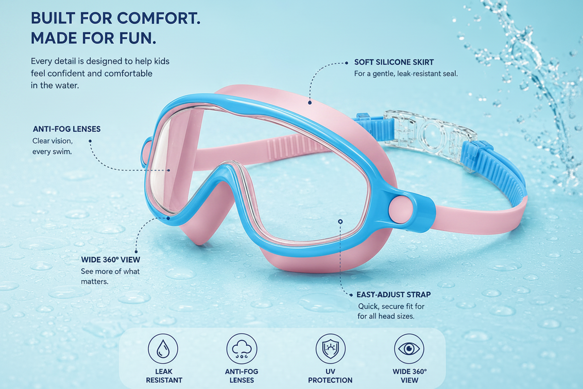 ZAFSwim™ Kids Swim Goggles 2 Pack